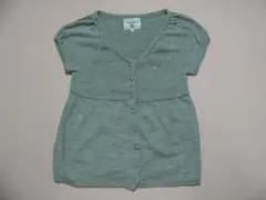 可愛い　アーノルドパーマー　半袖カーディガン グレー サイズ1