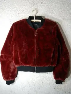8654　ベルシュカ　レディース　ジップ　フェイクファー　ボア　ブルゾン