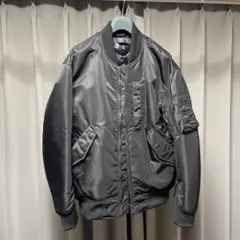 +Jハイブリッド ダウンオーバーサイズMA-1 UNIQLO　ブラック　S