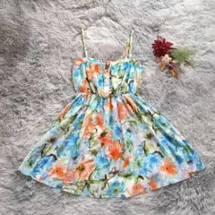 INGNI イング (M) 花柄キャミチュニック フレア丈 おしゃれ 韓国系