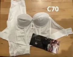 【上下セット美品】ブライダルインナー ブライダルブルーム C70 拡張フック付き