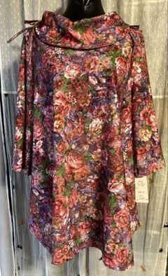 Fairy 花柄五分袖チュニック　サイズM〜L