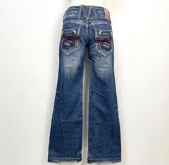 00s RED PEPPER 刺繍 ローライズ デニム フレアパンツ