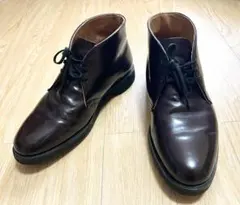 80s ポストマン ダークブラウン チャッカブーツ ガラスレザー タグ付き