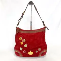 レア✨　ロエベ　アマソナ　160周年　ボストンバッグ　アナグラム　スエード　赤 レア✨ ロエベ アマソナ 160周年 ボストンバッグ アナグラム