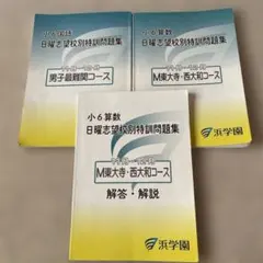 浜学園 小6 神女/洛南/西大和/女子最難関コース　日曜志望校別特訓 浜学園 小6 神女/洛南/西大和/女子最難関コース 日曜志望校別