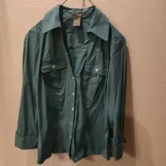 ANN TAYLOR ターコイズブルーシャツ