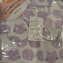 婦人裏綿100ソフトキルトネコ柄Lサイズパジャマ