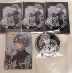 ツイステ アズール・アーシェングロット ユニオンバースデー カード 缶バッジ