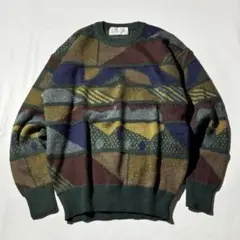 90s 3D design acryl knit sweater y2k