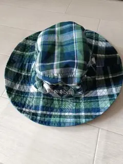 mont-bell チェック柄子供用ハット帽子51〜54cm