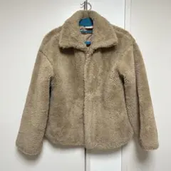 ファージャケット モコモコボアブルゾン ブラウン　イチナナキログラム 17kg