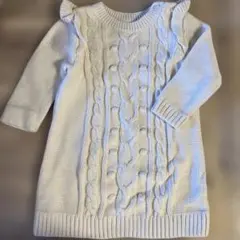 【美品】babyGAP ケーブルニットワンピース 12-18m