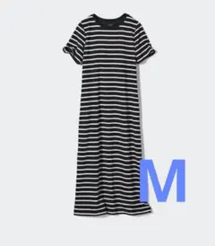 美品★ユニクロ　エアリズムコットンブラワンピース　ボーダー