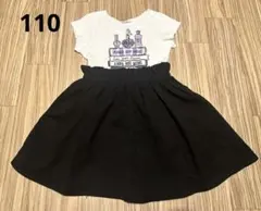 【中古】ANNA SUI mini 半袖　Tシャツワンピース　110cm