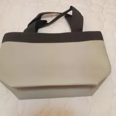 グレー ボックス型 ハンドバッグ