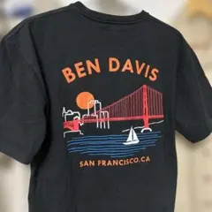 BEN DAVISベンデイビス・両面プリントTシャツ・ブラック・XLサイズ