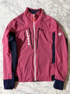 Mammut 軽量ジャケット ピンク/ネイビー　レディース日本サイズL