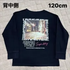 美品　ブランシェス　長袖Tシャツ　カットソー　ロンT 黒　ブラック　120