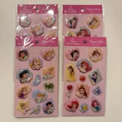 プリンセス　カプセルシール　ディズニー　セリア　4枚セット