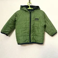 Patagonia パタゴニアリバーシブルダウングリーン✖️ボーダー80-90cm