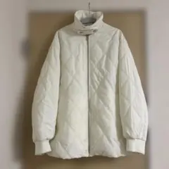 今季、Samansa Mos2Blueホワイト キルティング ジャケット