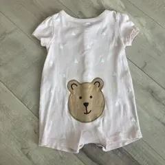 【Baby GAP】くまけつ　ピンクロンパー3-6ヶ月　60cm