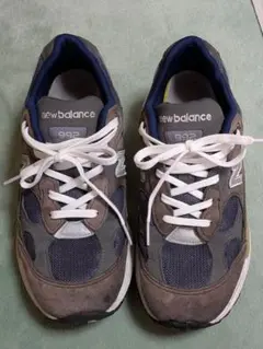 New Balance 992GG グレー/ネイビー スニーカー