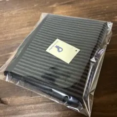マフラー　新品　タグ付き　17×83cm ストライプ　ブラック　グレー　匿名