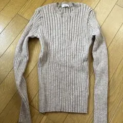 FRAY I.D リブ編み長袖ニット