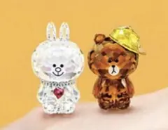 【スワロフスキー】廃盤品Line Friendsコラボ ブラウン&コニーSETのサムネイル