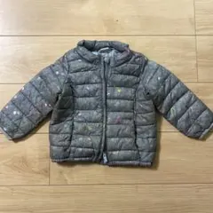 グレー ドット柄 キルティングジャケット 18-24ヶ月