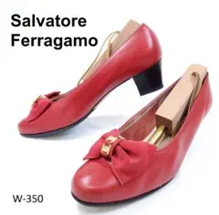 サルヴァトーレフェラガモ　ヴァラ　リボン　249　レッド　23　レザー