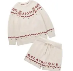 ジェラートピケ　ノルディックプルオーバー&ショートパンツセット　訳あり