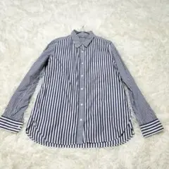《定番人気》ユニクロ シャツ 長袖 ストライプ (12)
