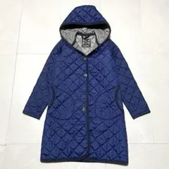 ラベンハム キルティングコート ロング フード付き ブランドン バイカラー 36