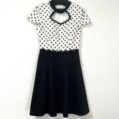 【美品】SOBRE ソブレ　ドット柄Aラインワンピース ドレス　キャバドレス