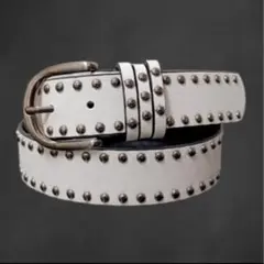 ホワイトスタッズベルト スケーター bigboy y2k sk8 パンクグランジ