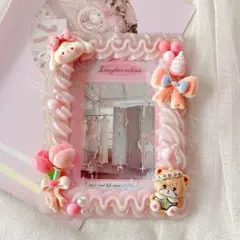 ❁⃘*.゜うさぎなトレカケース❁⃘*.゜ホイップデコ ピンク