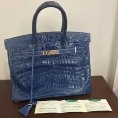 未使用自宅保管☆ Takechi シャイニング クロコダイル ネイビー ブルー 