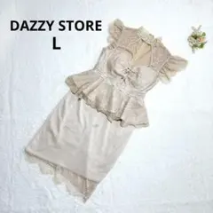 デイジーストア タイトミニドレス レースアップ ペプラムワンピース レディース