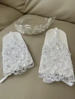 【最終値下げ❗️】ウェディンググローブとティアラセット