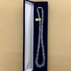 水晶 ネックレス 三角形カット ケース付き