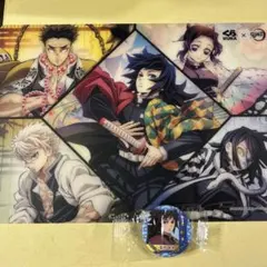 鬼滅の刃 くら寿司 下敷き 缶バッジ