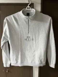 HUF ハーフジップ トレーナー グレー