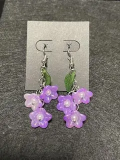 ハンドメイド スズラン　ピアス