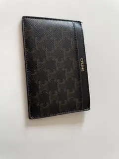 CELINE トリオンフ エンボス ラウンドファスナー 長財布 ブラウン 