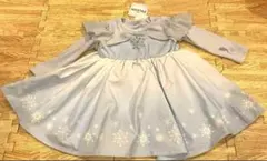 新品未使用　ディズニー　しまむら　リトシー　アナと雪の女王　90　エルサワンピ