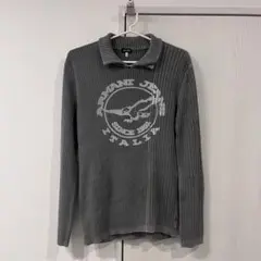 armani jeans archive ニット ペンキ加工 グレー