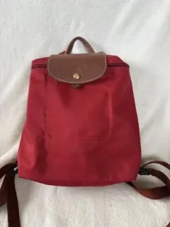 ロンシャン　レッド折りたたみリュック　バックパック